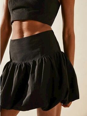Free People Lula Bubble Skirt in Black - L